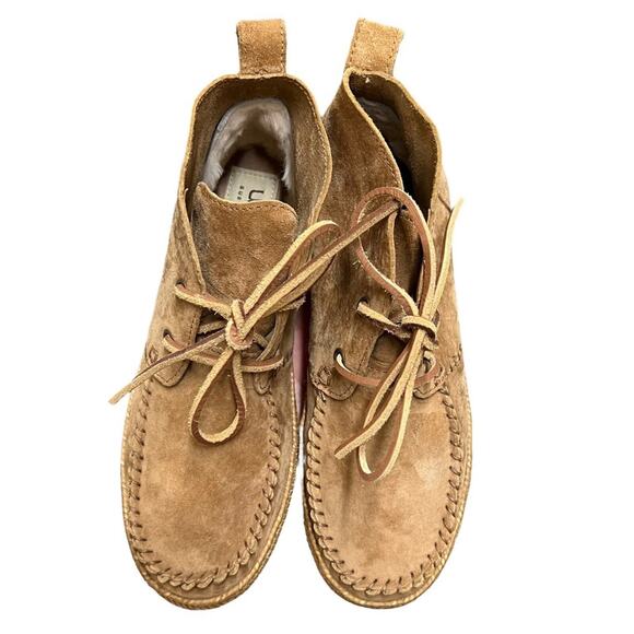 UGG Australia Chestnut Suede Moccasin Booties Size 6.5 - Picture 2 of 8